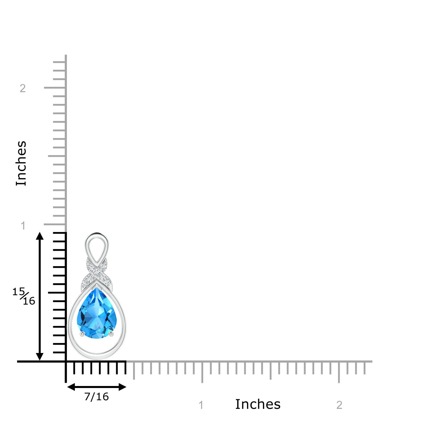 AAAA - Swiss Blue Topaz / 1.94 CT / 14 KT White Gold