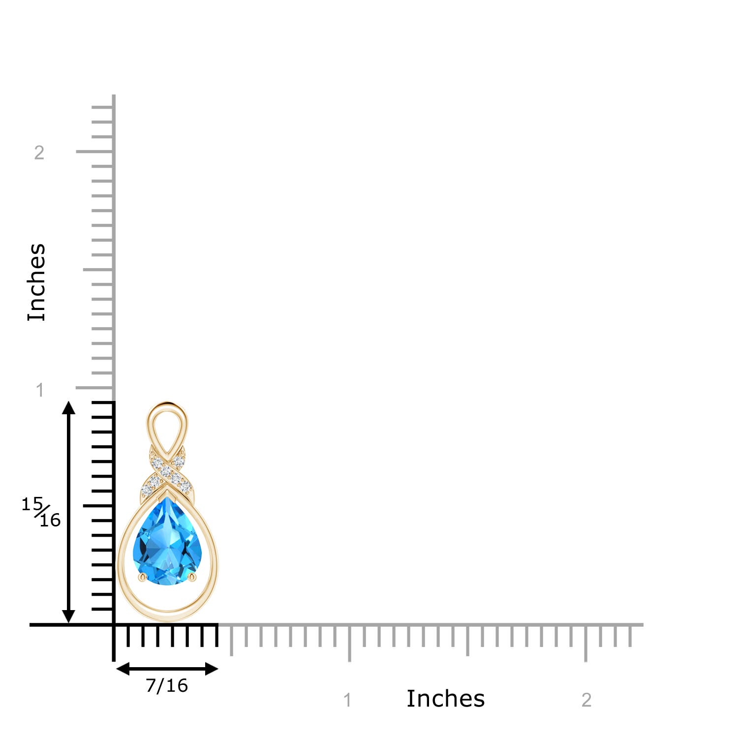 AAAA - Swiss Blue Topaz / 1.94 CT / 14 KT Yellow Gold