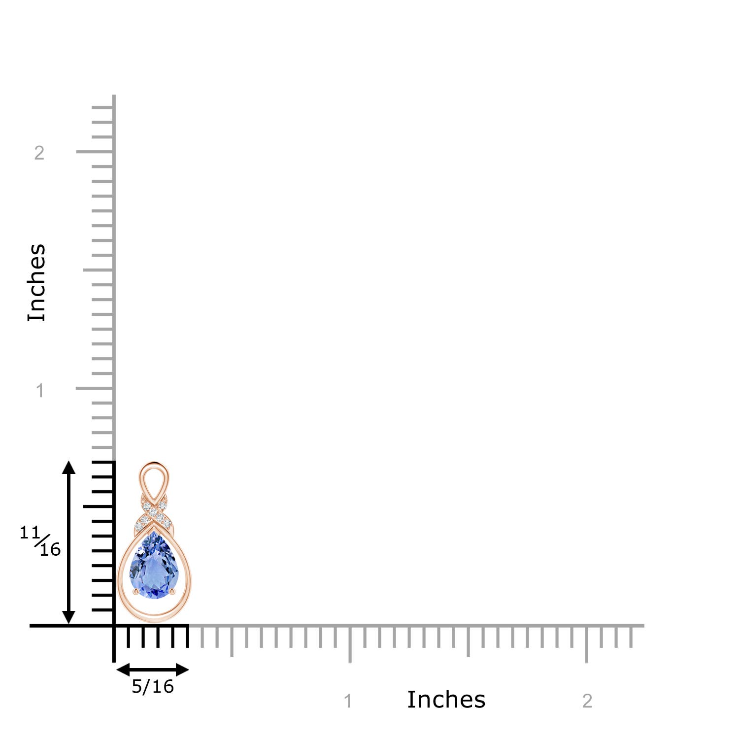 A - Tanzanite / 0.67 CT / 14 KT Rose Gold