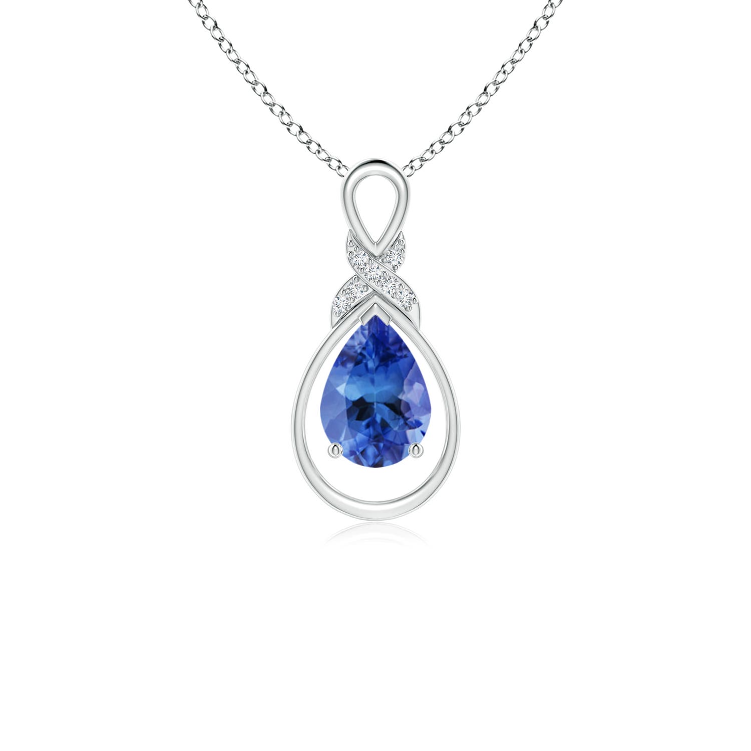 AA - Tanzanite / 0.67 CT / 14 KT White Gold