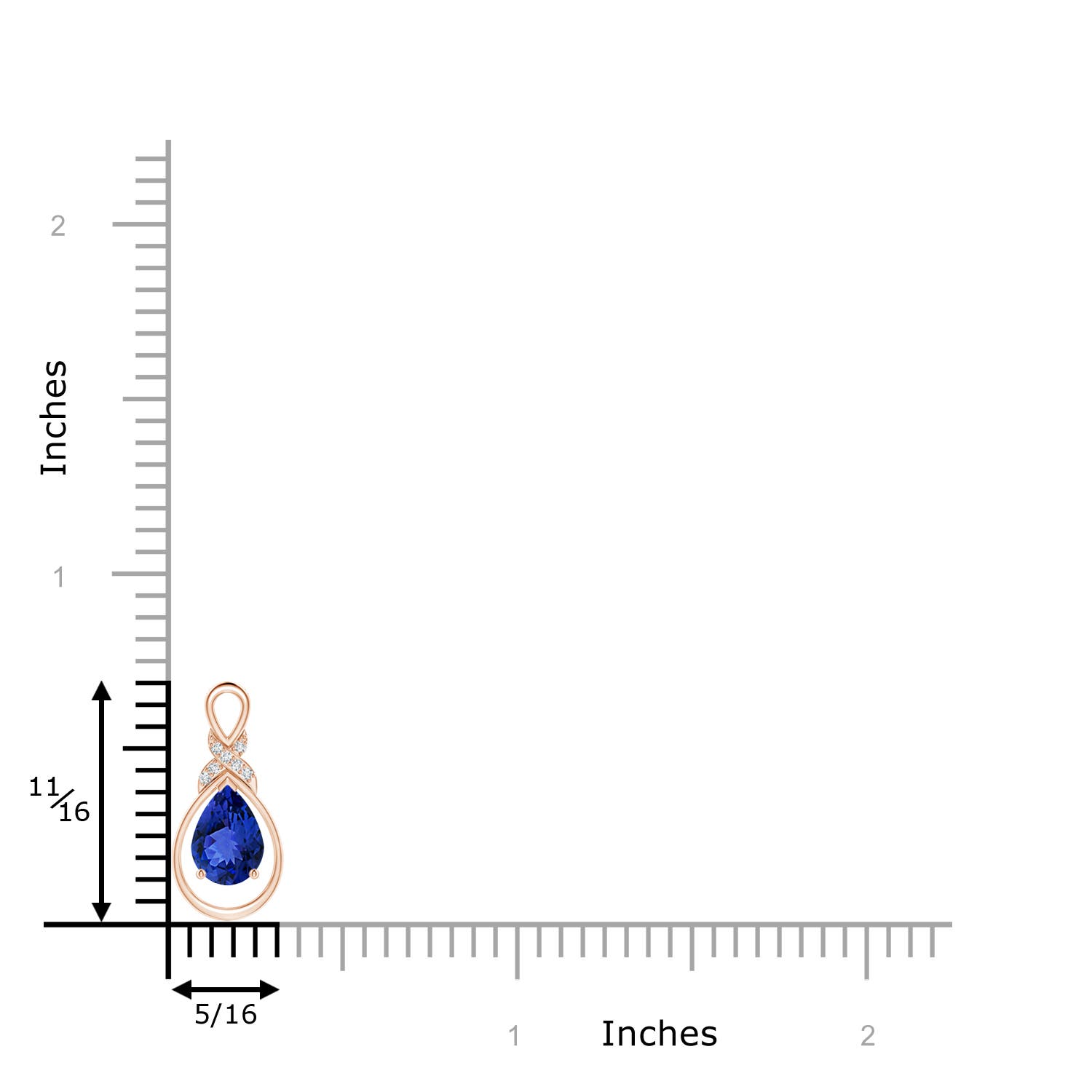 AAA - Tanzanite / 0.67 CT / 14 KT Rose Gold