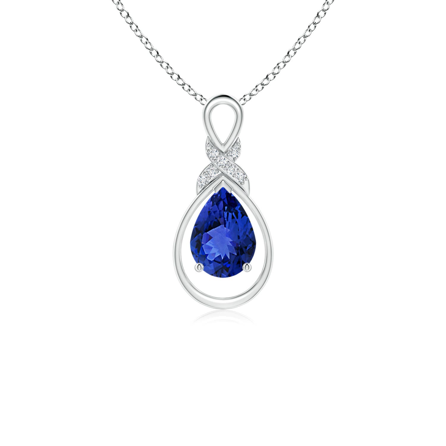 AAA - Tanzanite / 0.67 CT / 14 KT White Gold