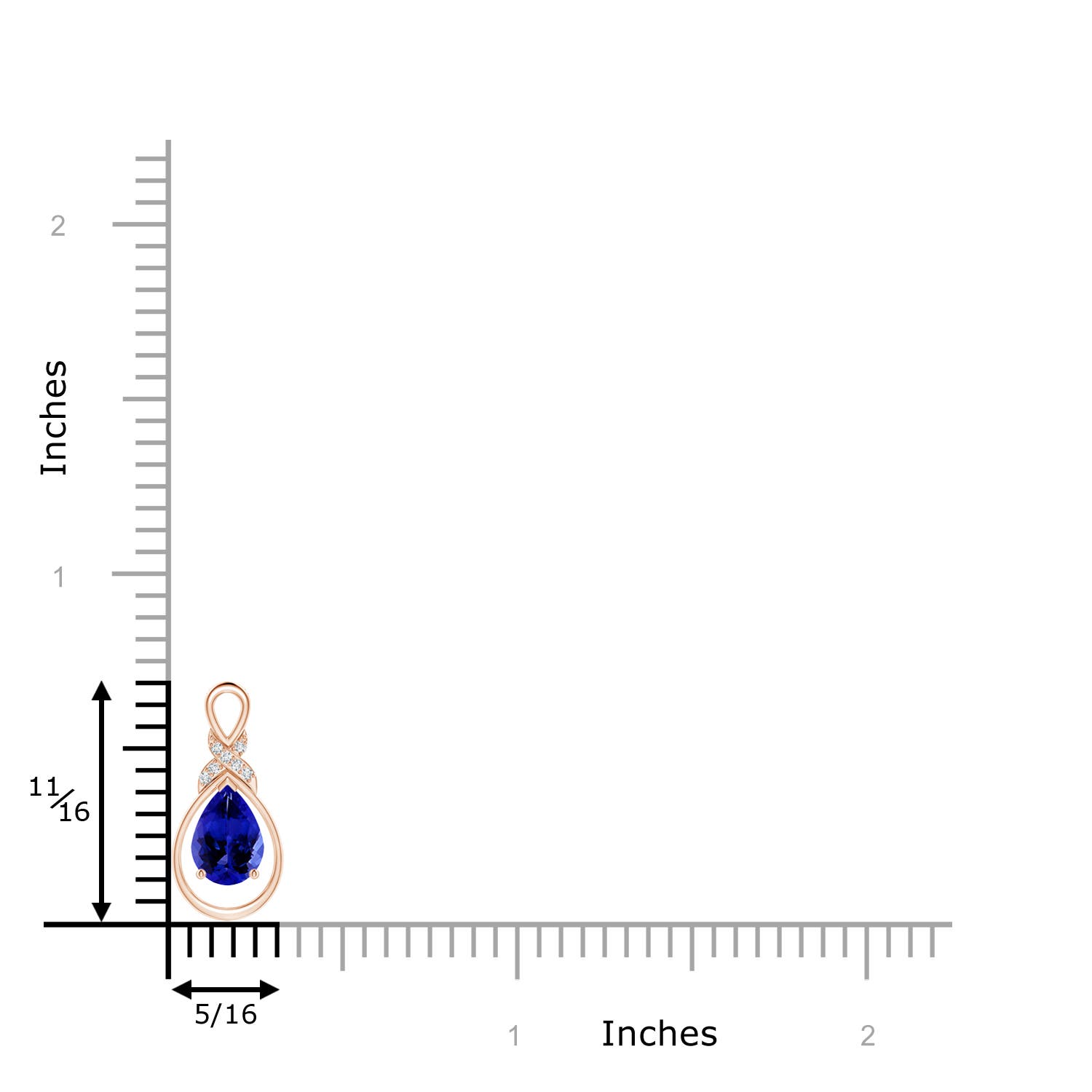 AAAA - Tanzanite / 0.67 CT / 14 KT Rose Gold