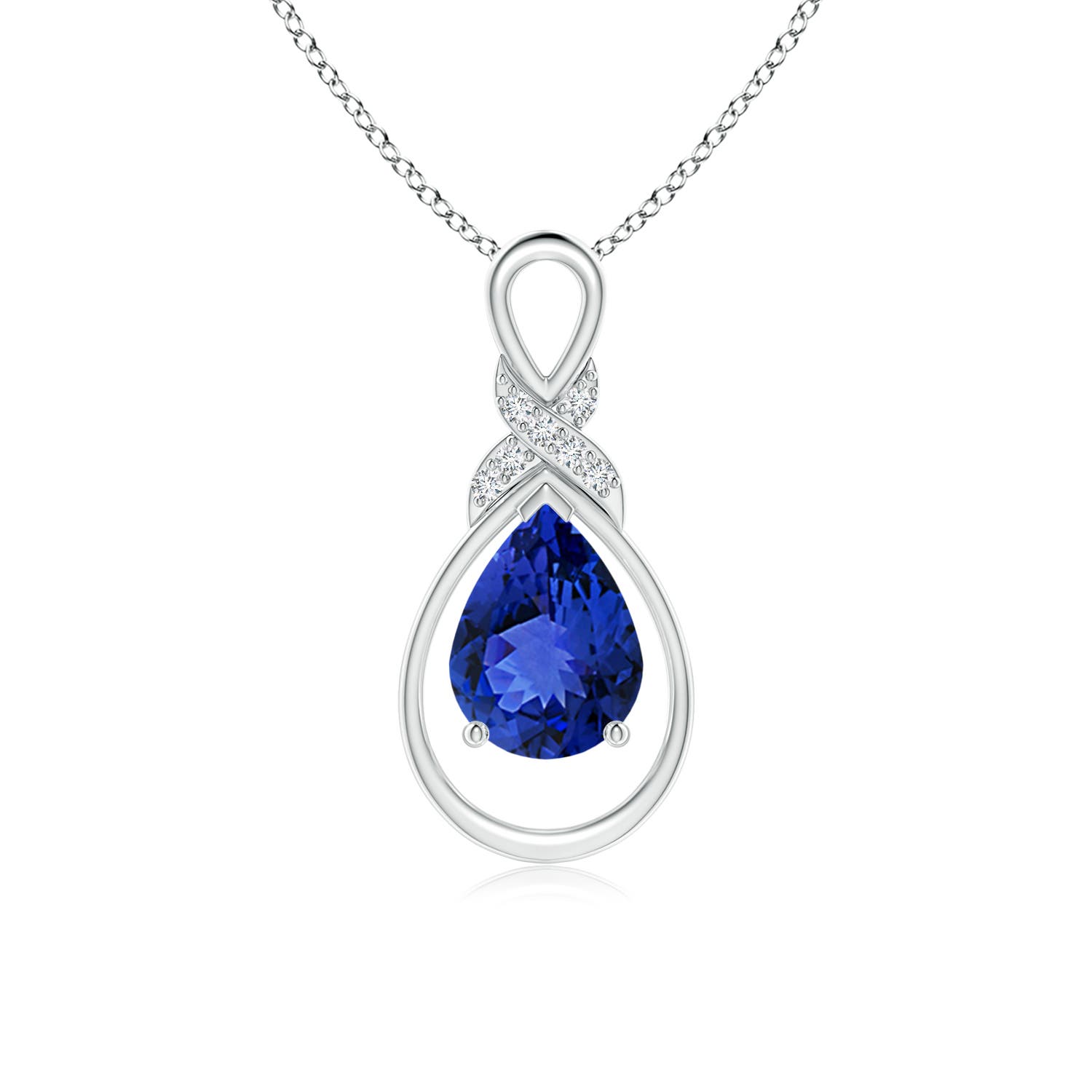 AAA - Tanzanite / 1.14 CT / 14 KT White Gold