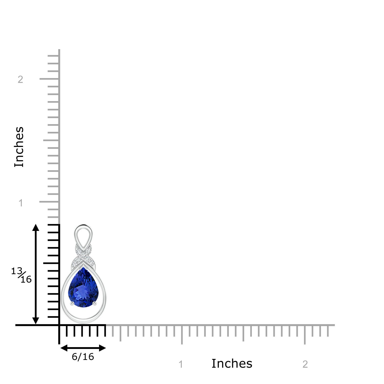 AAA - Tanzanite / 1.14 CT / 14 KT White Gold