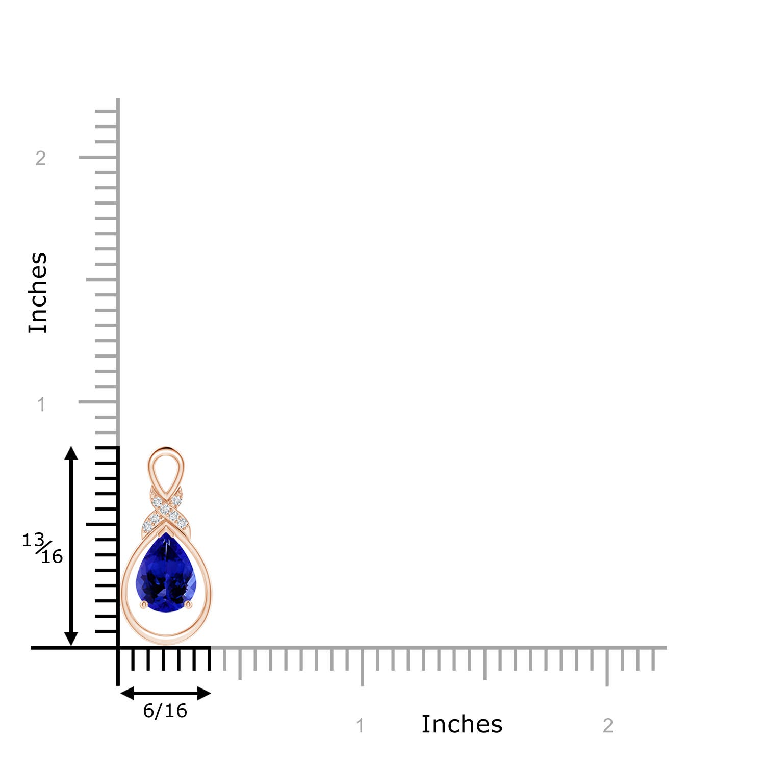 AAAA - Tanzanite / 1.14 CT / 14 KT Rose Gold