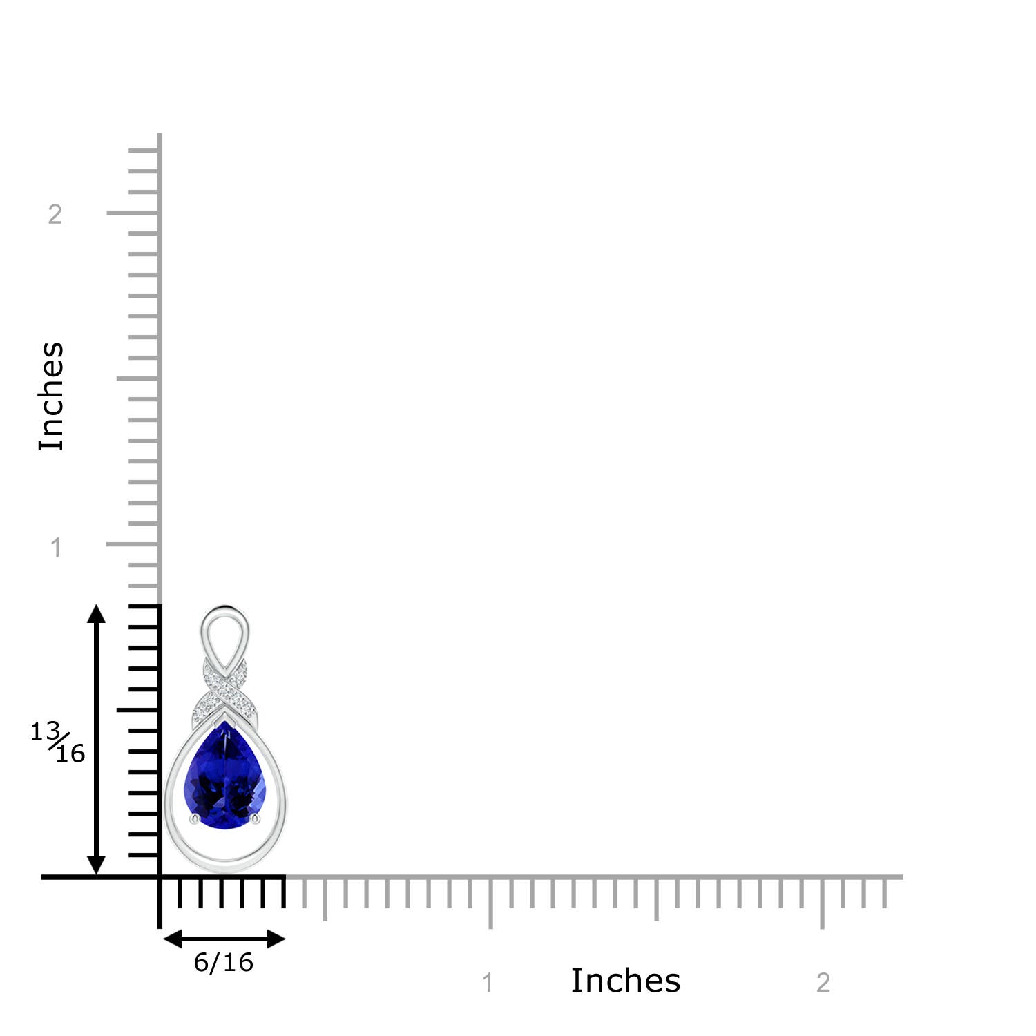 AAAA - Tanzanite / 1.14 CT / 14 KT White Gold