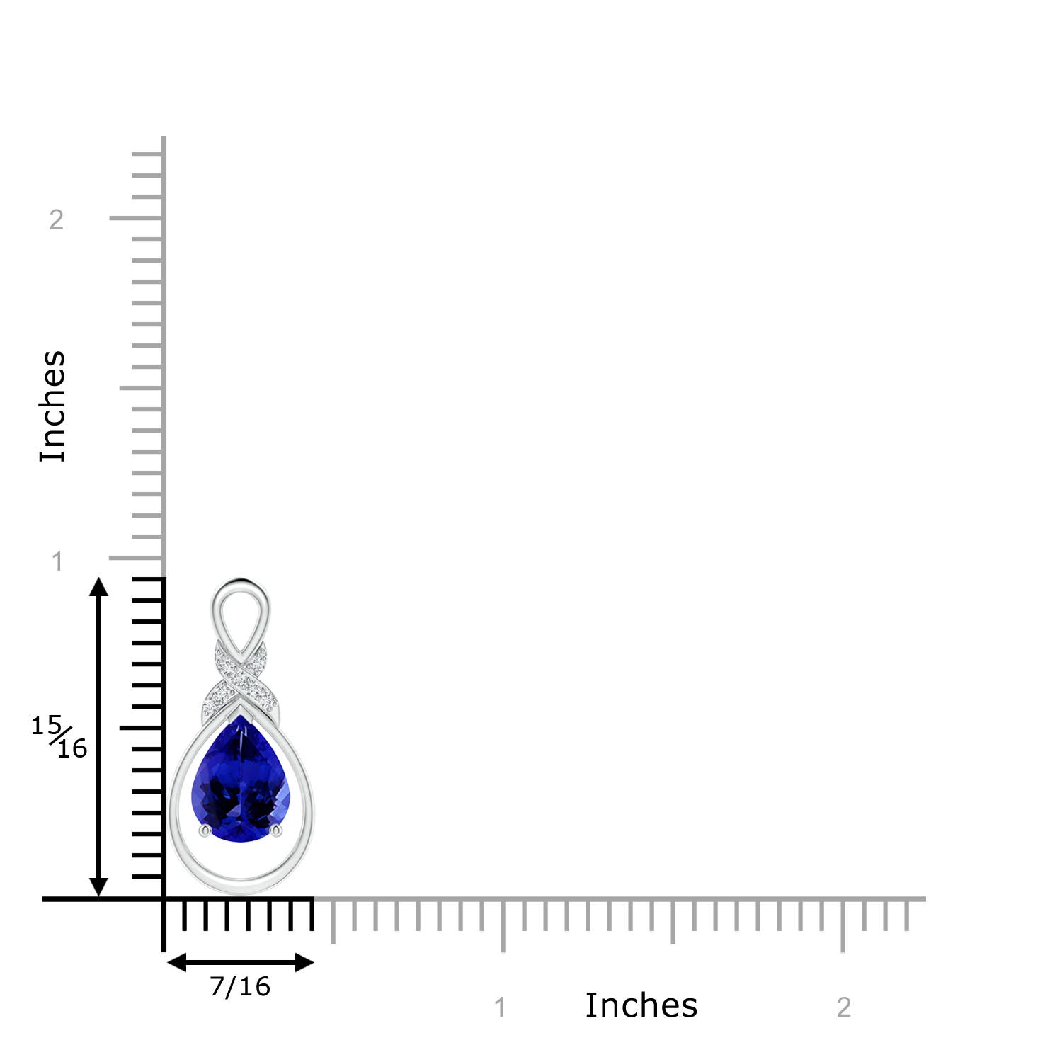 AAAA - Tanzanite / 1.69 CT / 14 KT White Gold