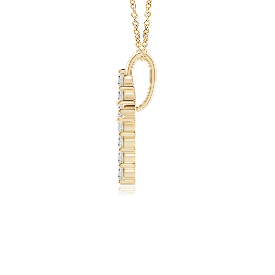 1.2mm IJI1I2 Prong-Set Diamond Mini Cross Pendant in Yellow Gold side-1