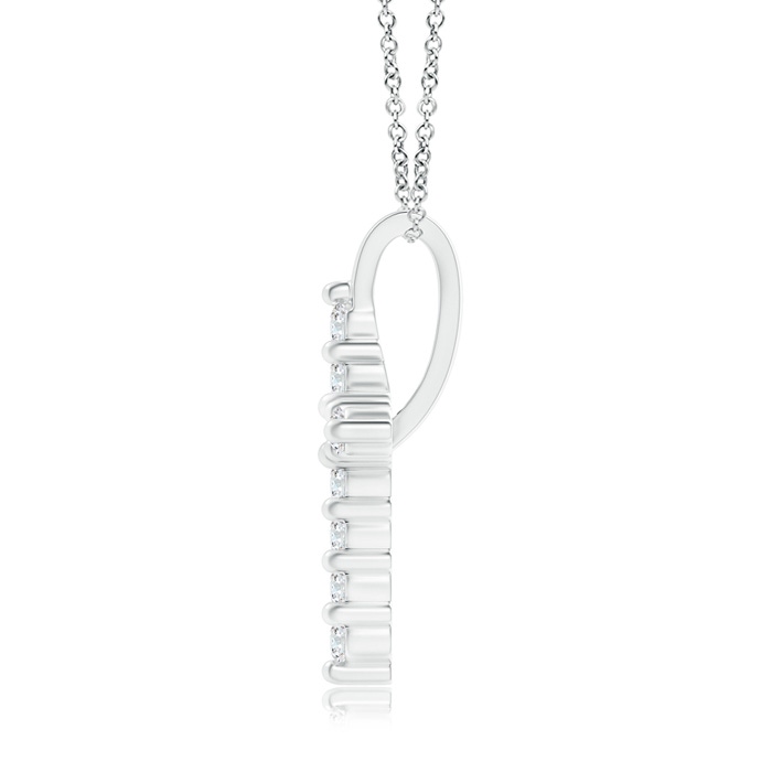 1.6mm GVS2 Prong-Set Diamond Mini Cross Pendant in P950 Platinum product image