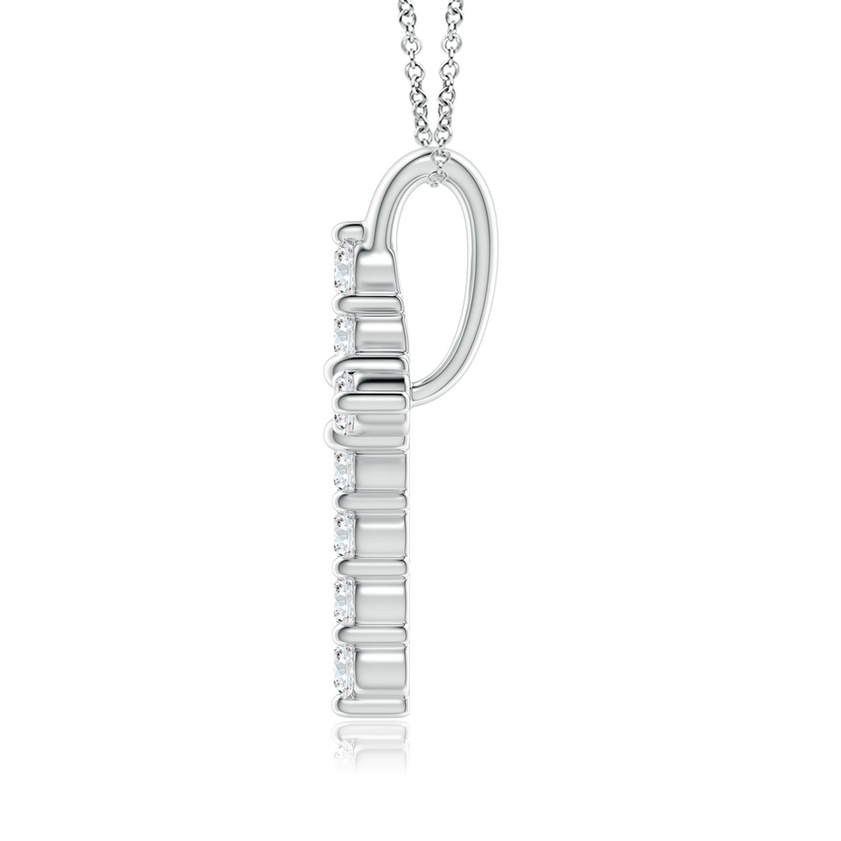 1.75mm GVS2 Prong-Set Diamond Mini Cross Pendant in White Gold side-1