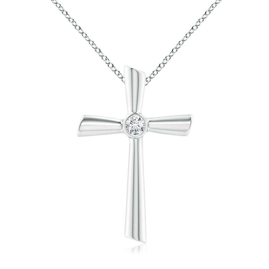 3.8mm GVS2 Solitaire Diamond Cross Pendant in P950 Platinum 