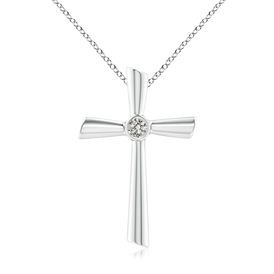 3.8mm KI3 Solitaire Diamond Cross Pendant in P950 Platinum 