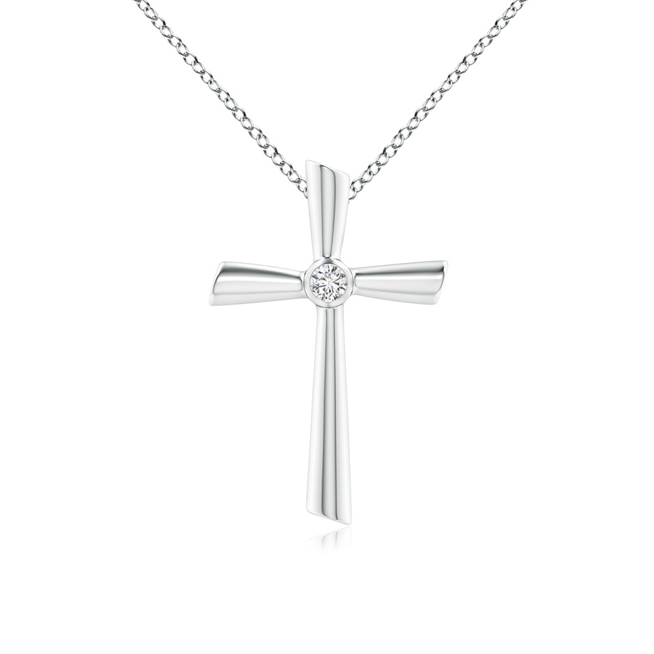 3mm HSI2 Solitaire Diamond Cross Pendant in P950 Platinum 