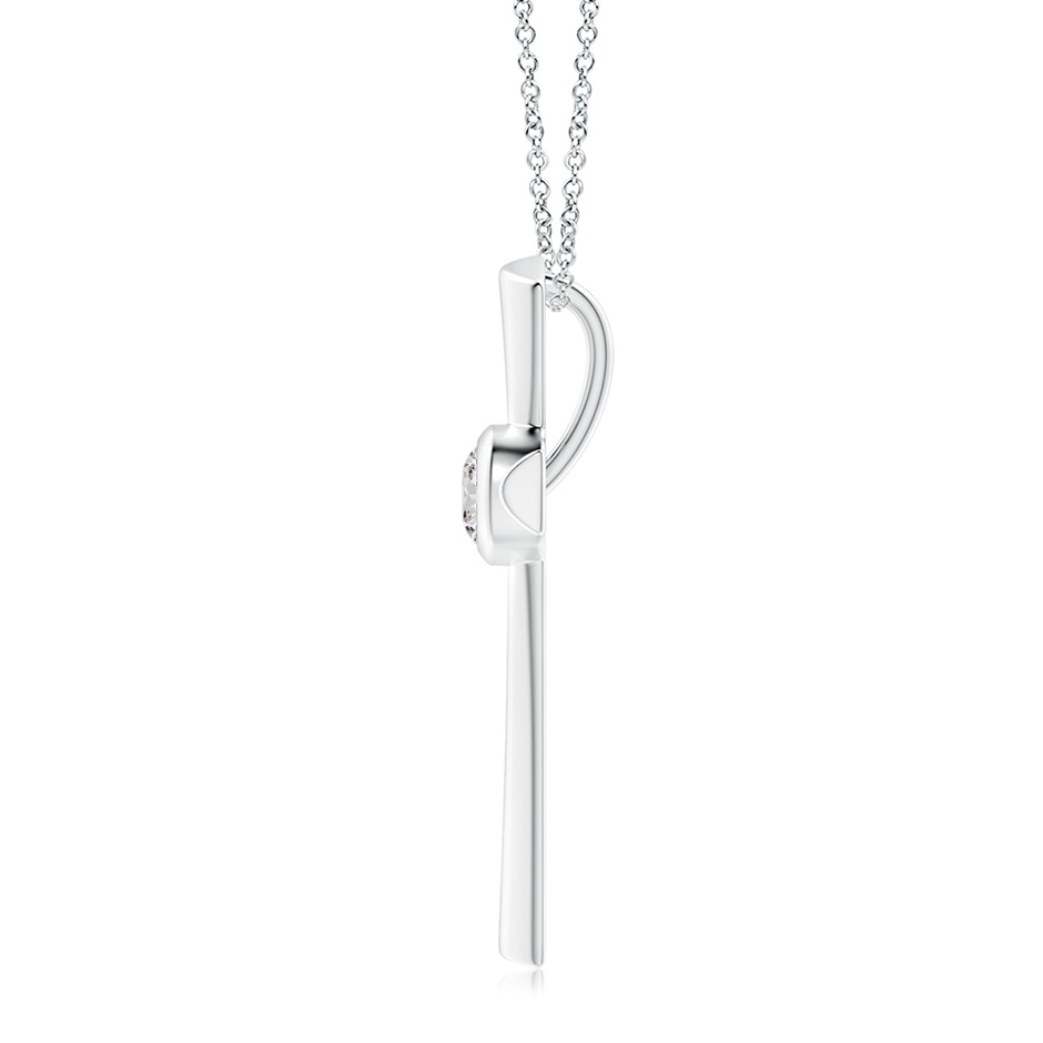 5.1mm IJI1I2 Solitaire Diamond Cross Pendant in White Gold side 199
