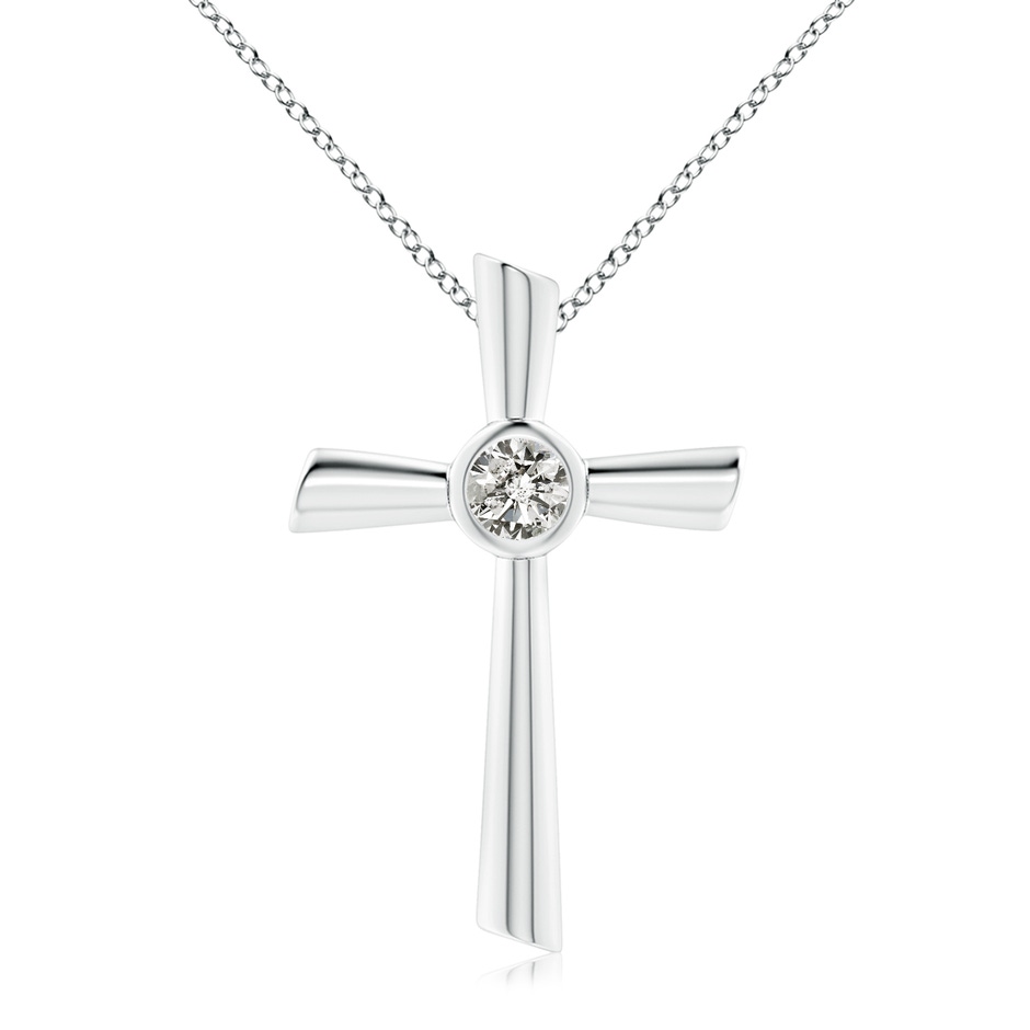 5.1mm KI3 Solitaire Diamond Cross Pendant in P950 Platinum 