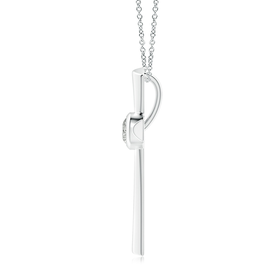 5.1mm KI3 Solitaire Diamond Cross Pendant in P950 Platinum side 199