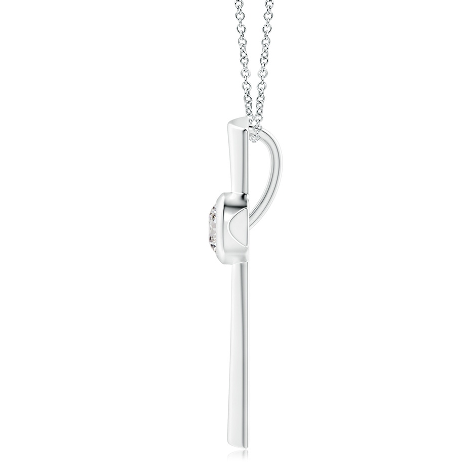 6.4mm IJI1I2 Solitaire Diamond Cross Pendant in P950 Platinum side 199