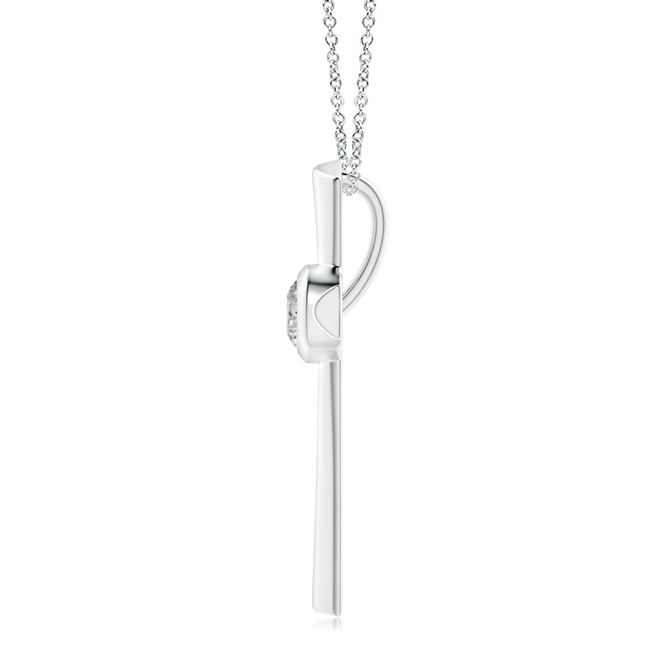 6.4mm KI3 Solitaire Diamond Cross Pendant in White Gold side 199