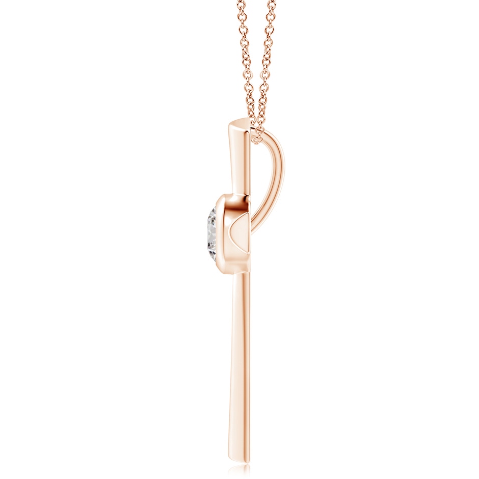 7.4mm IJI1I2 Solitaire Diamond Cross Pendant in Rose Gold side 199