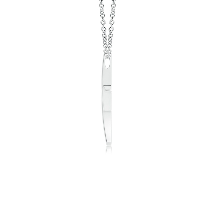 1.7mm GVS2 Grooved Five Stone Diamond Bypass Cross Pendant in White Gold product image