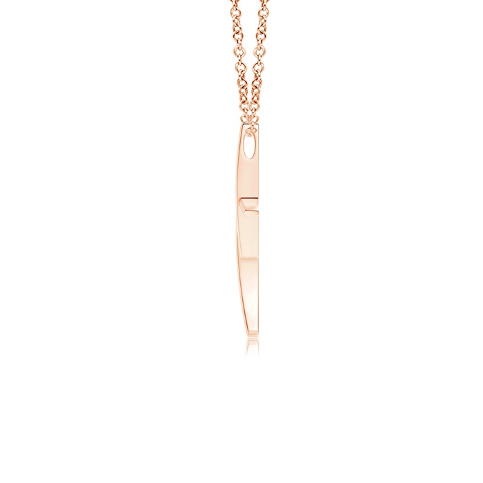1.7mm HSI2 Grooved Five Stone Diamond Bypass Cross Pendant in Rose Gold product image