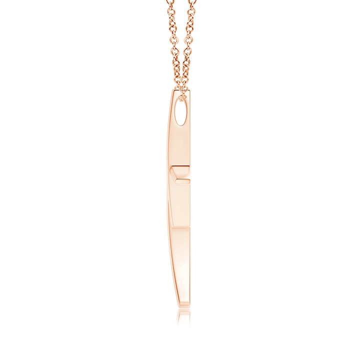 2.4mm IJI1I2 Grooved Five Stone Diamond Bypass Cross Pendant in Rose Gold product image
