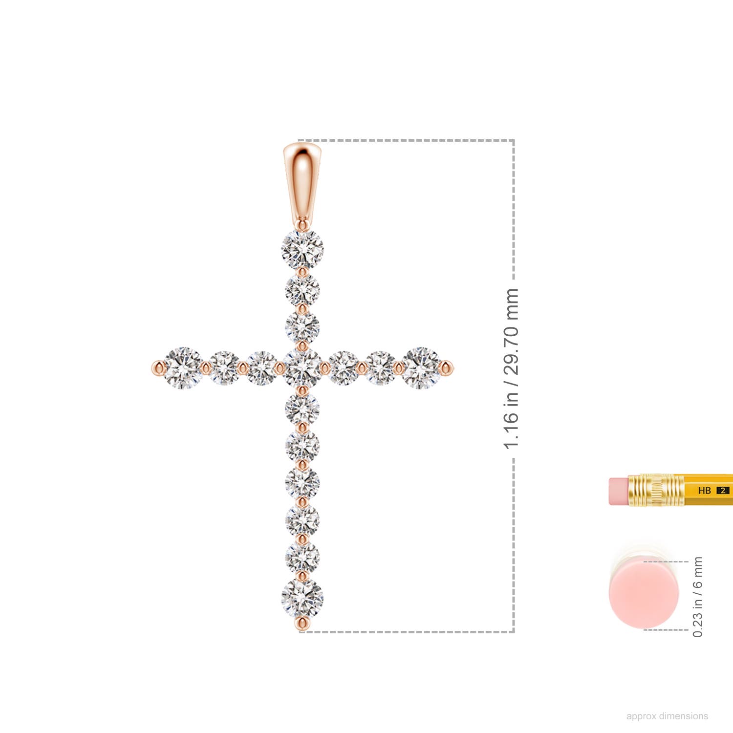 I-J, I1-I2 / 0.49 CT / 14 KT Rose Gold