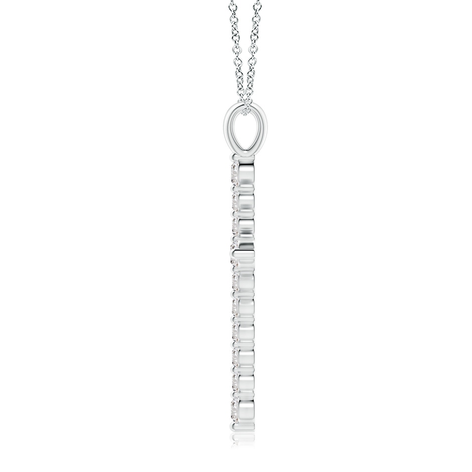 2.8mm IJI1I2 Floating Round Diamond Dotted Cross Pendant in White Gold side 199