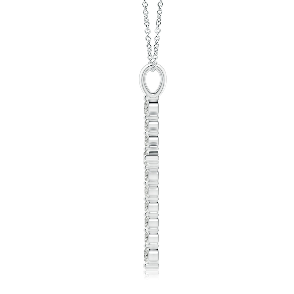 2.8mm KI3 Floating Round Diamond Dotted Cross Pendant in P950 Platinum side 199