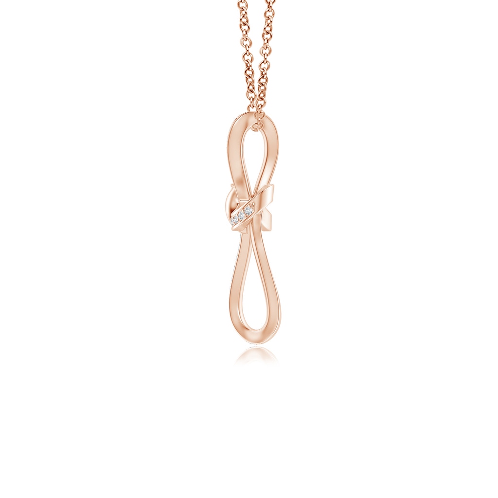 0.85mm GVS2 Pave-Set Diamond Infinity Cross Pendant in Rose Gold - side_1