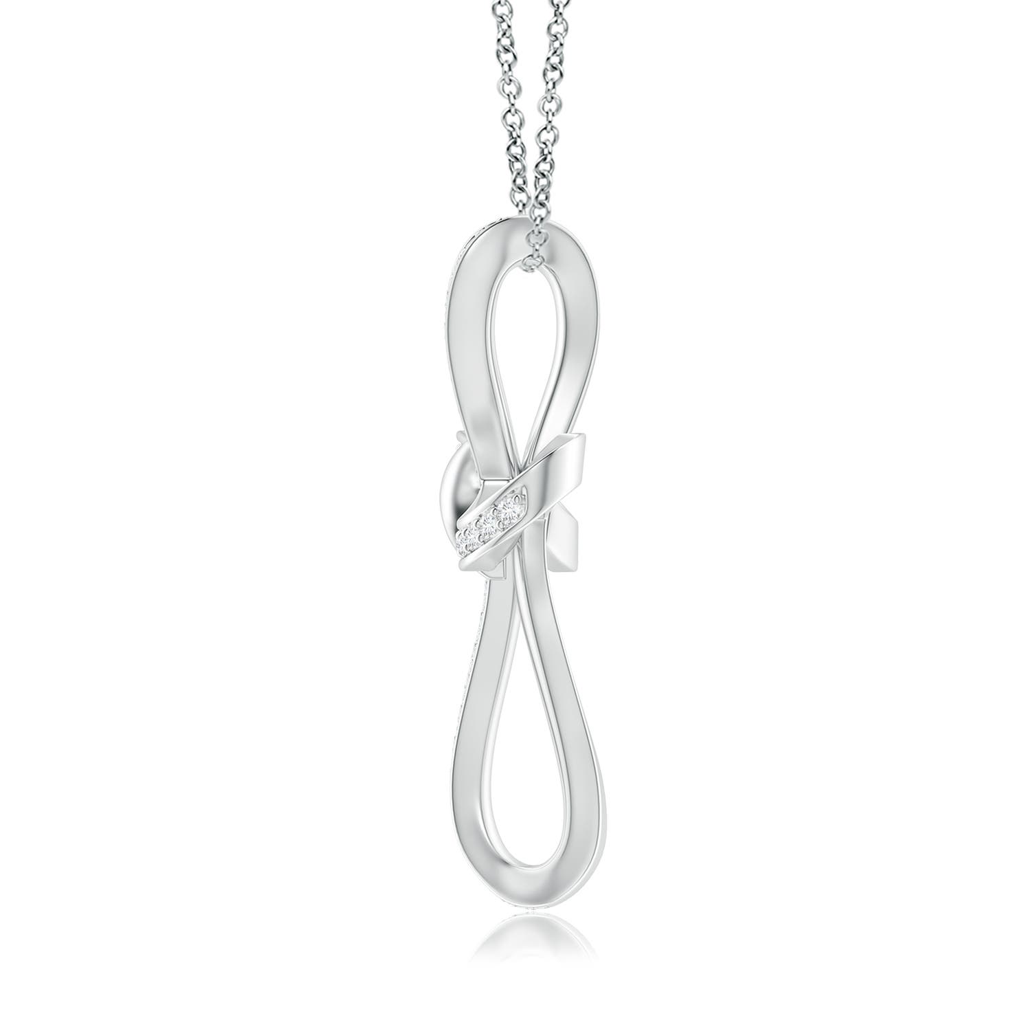1.15mm GVS2 Pave-Set Diamond Infinity Cross Pendant in White Gold - side 2