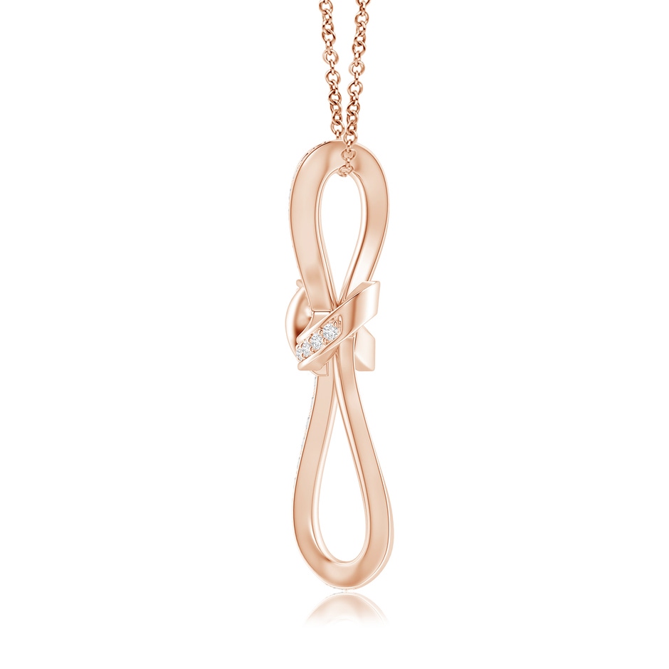 1.15mm HSI2 Pave-Set Diamond Infinity Cross Pendant in Rose Gold side-1