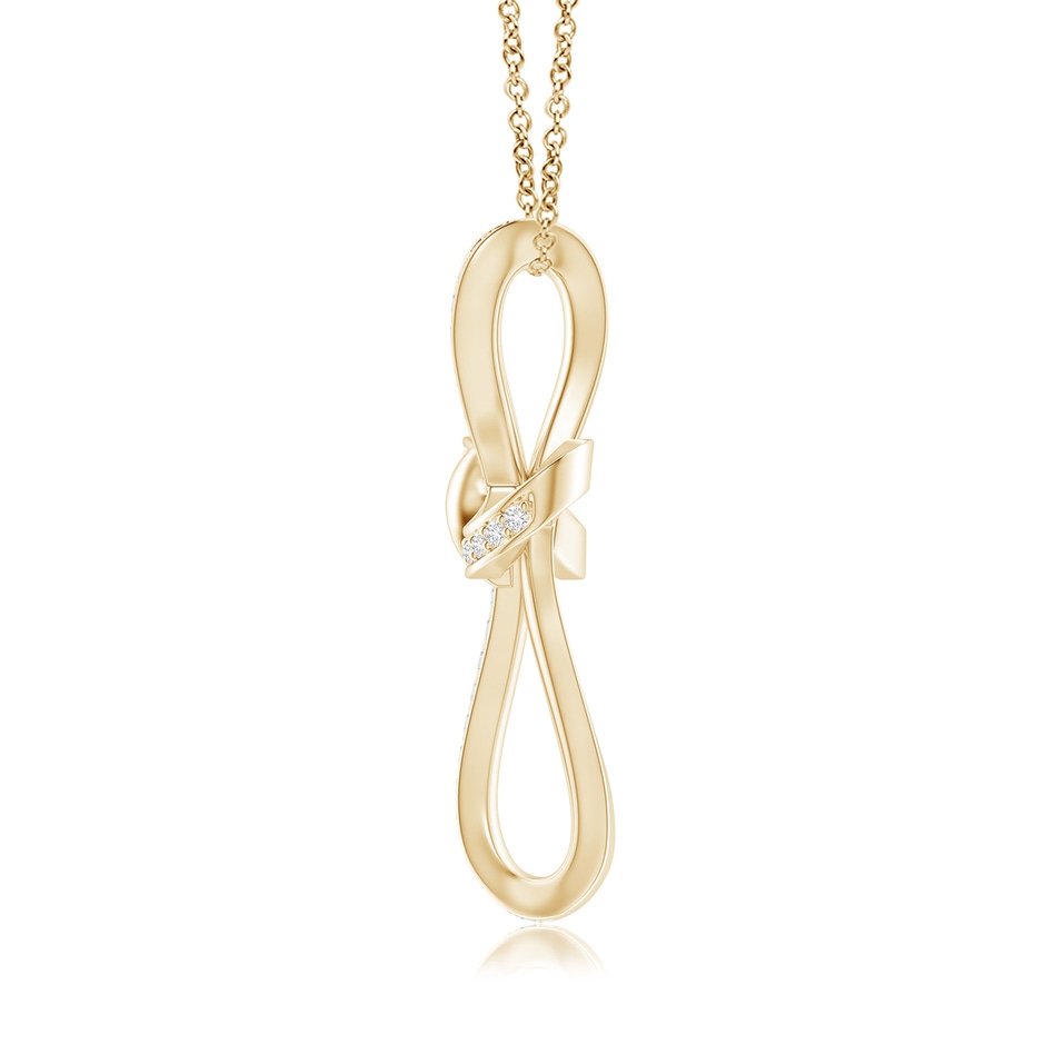 1.15mm HSI2 Pave-Set Diamond Infinity Cross Pendant in Yellow Gold side-1