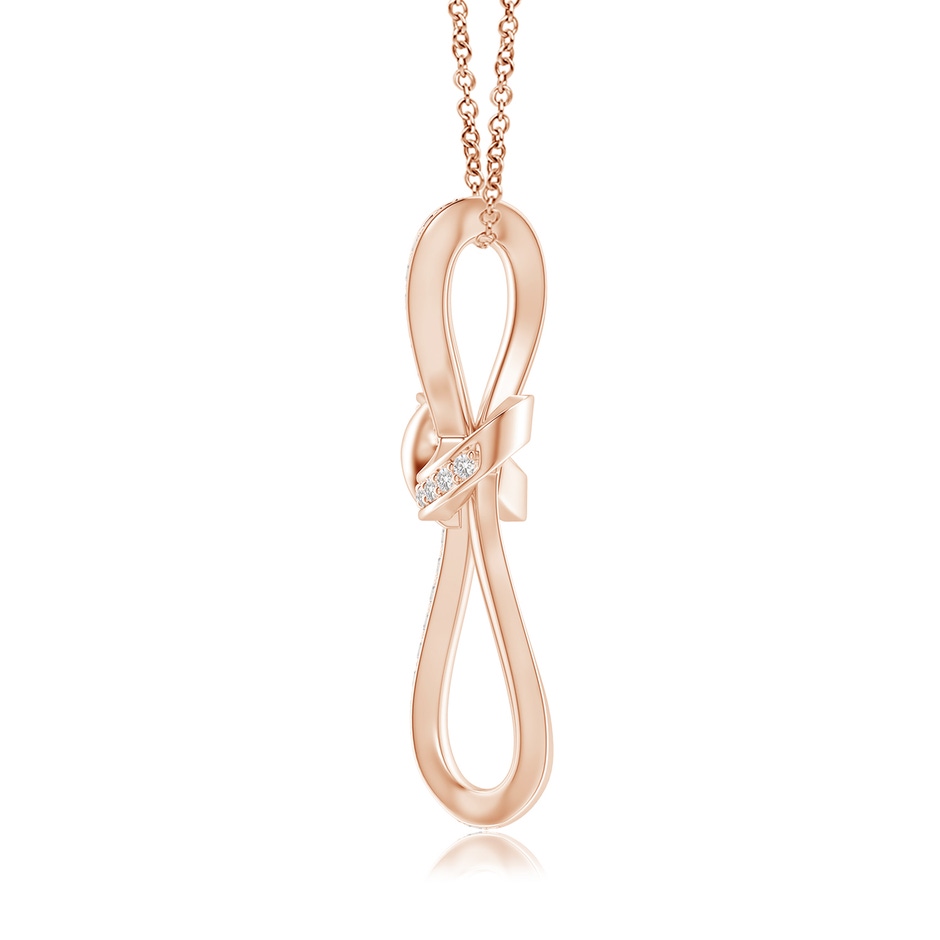 1.15mm IJI1I2 Pave-Set Diamond Infinity Cross Pendant in Rose Gold side-1