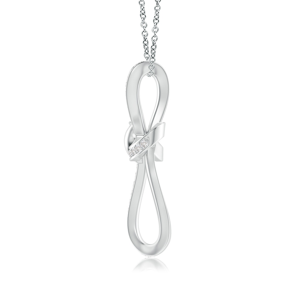 1.15mm IJI1I2 Pave-Set Diamond Infinity Cross Pendant in White Gold side-1