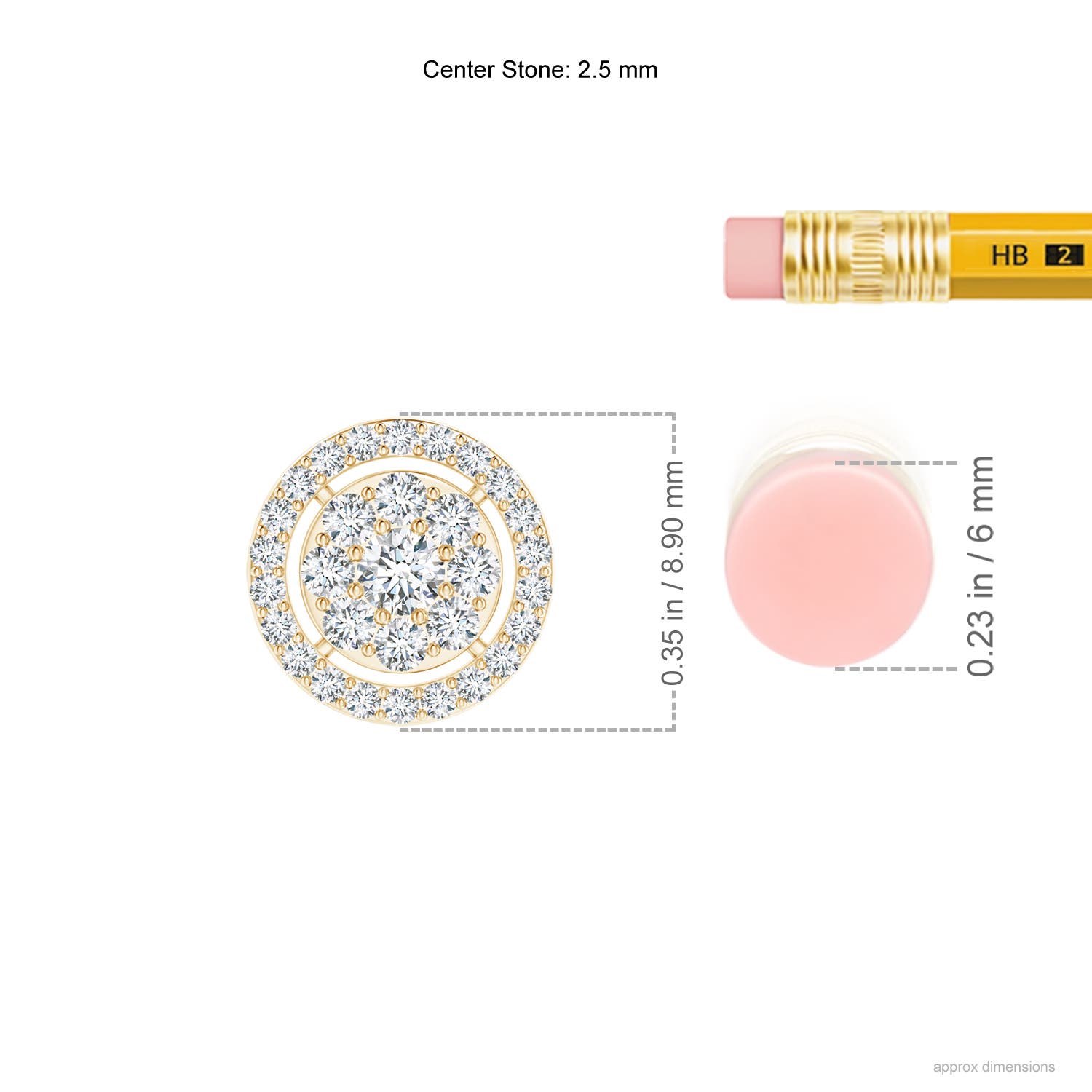 F-G, VS / 0.28 CT / 14 KT Yellow Gold