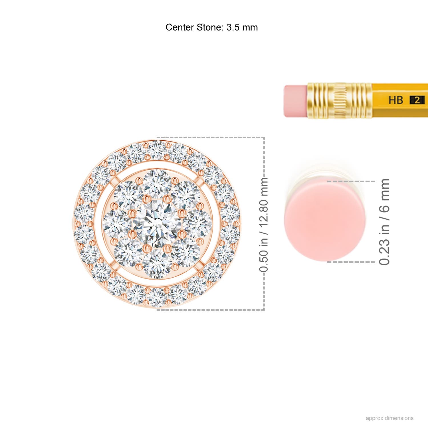 F-G, VS / 0.74 CT / 14 KT Rose Gold