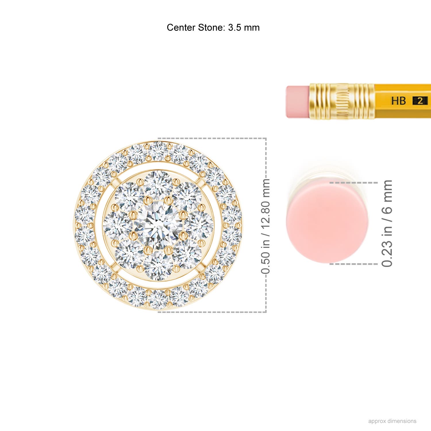 F-G, VS / 0.74 CT / 14 KT Yellow Gold