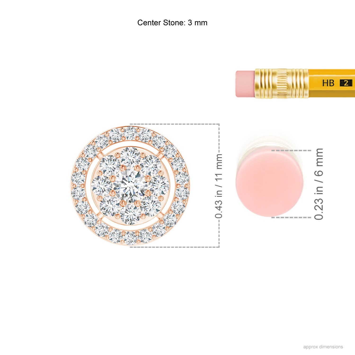 F-G, VS / 0.48 CT / 14 KT Rose Gold