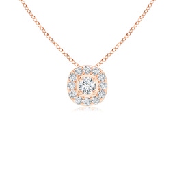 Halo Rose Gold Diamond Necklaces & Pendants