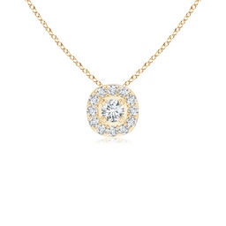 Halo Yellow Gold Diamond Necklaces & Pendants