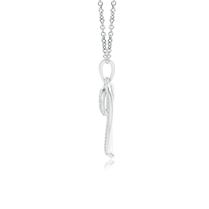 0.9mm HSI2 Diamond Double Layered Heart Dangle Pendant in P950 Platinum product image
