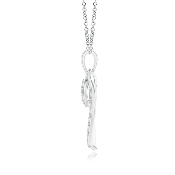 1.1mm IJI1I2 Diamond Double Layered Heart Dangle Pendant in P950 Platinum product image