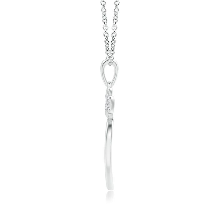 1mm HSI2 Diamond Studded Crown "MOM" Heart Pendant in P950 Platinum