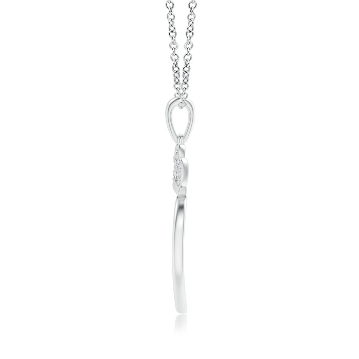 1mm HSI2 Diamond Studded Crown "MOM" Heart Pendant in P950 Platinum product image