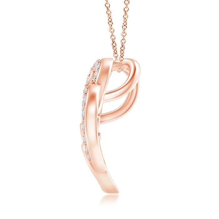 1mm HSI2 Diamond Twin Heart Infinity Knot Pendant in Rose Gold Product Image