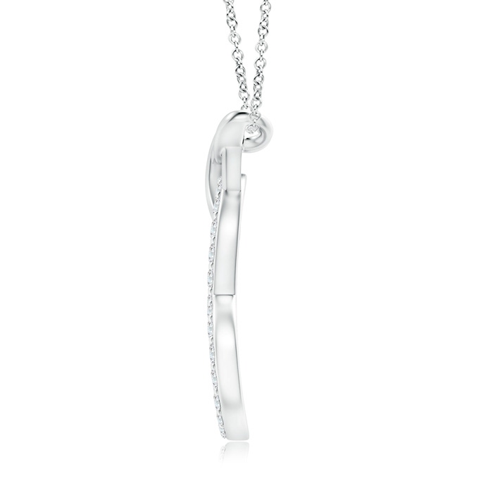 1mm GVS2 Prong-Set Diamond Interlocking Twin Heart Pendant in P950 Platinum product image