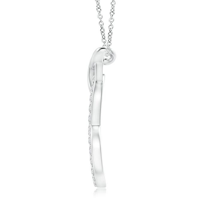 1mm HSI2 Prong-Set Diamond Interlocking Twin Heart Pendant in P950 Platinum