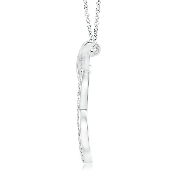 1mm HSI2 Prong-Set Diamond Interlocking Twin Heart Pendant in P950 Platinum product image